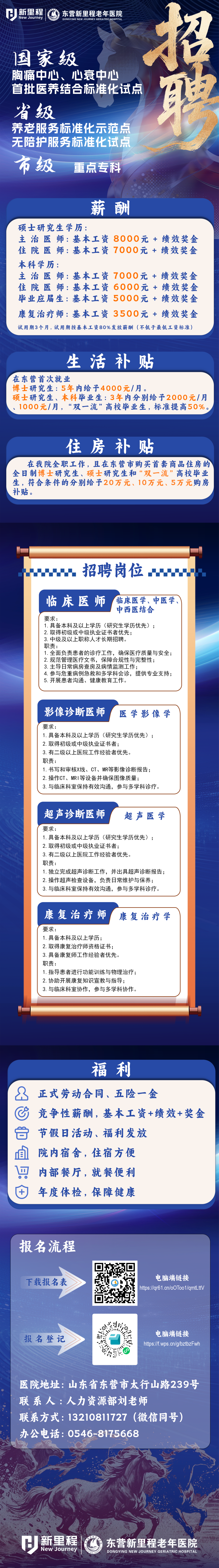东营新里程老年医院招聘医师、康复治疗师公告